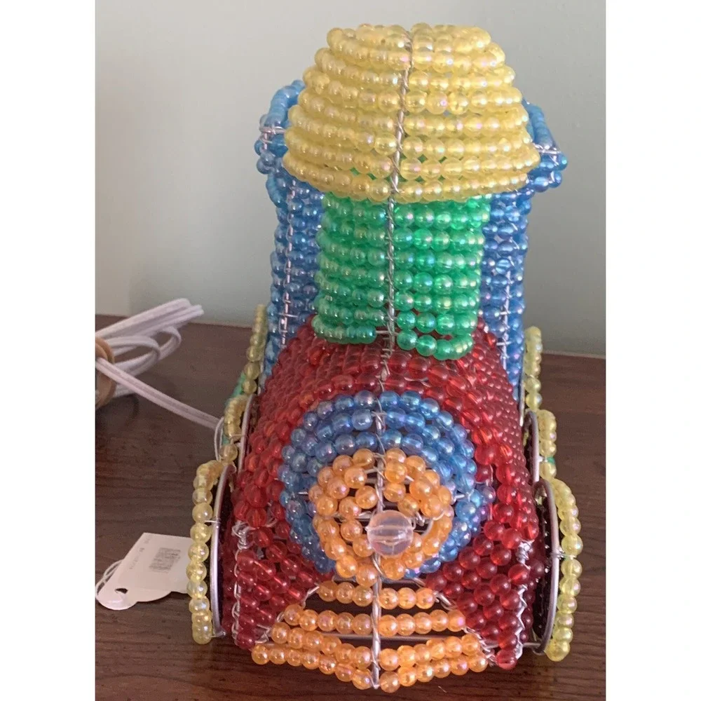 Rare Train Lamp, Beaded Train Choo-Choo By‎ Beadworx